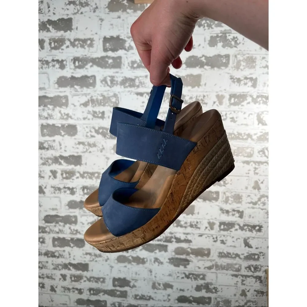 Ugg | women blue wedge sandals heels
